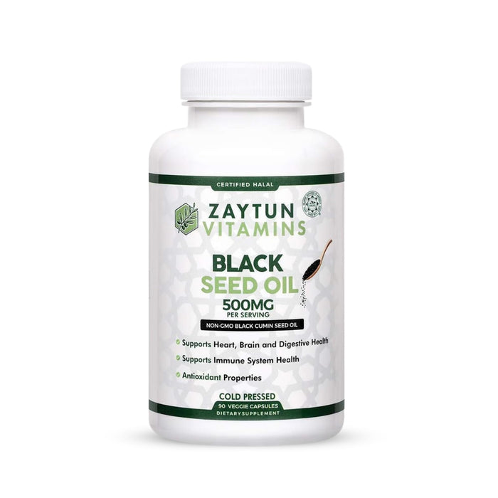 Zaytun Halal Black Seed Oil – 90 Veggie Capsules | Cold-Pressed, Non-GMO, Made in USA