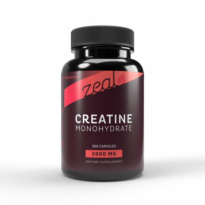 Zeal Creatine Monohydrate - 300 Capsules, Unflavored | Creatine Supplement