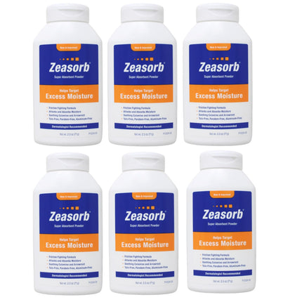 Zeasorb Special Pack: 6 x 2.5 oz Super Absorbent Powder