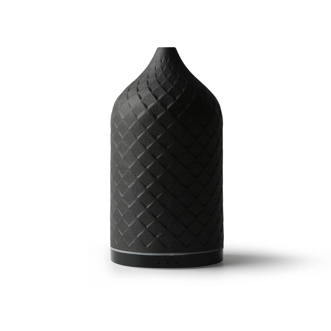 ZEIGGA LAB 120ml Essential Oil Diffuser - Ceramic Top, Auto-Off, 7 LED Lights (Black)