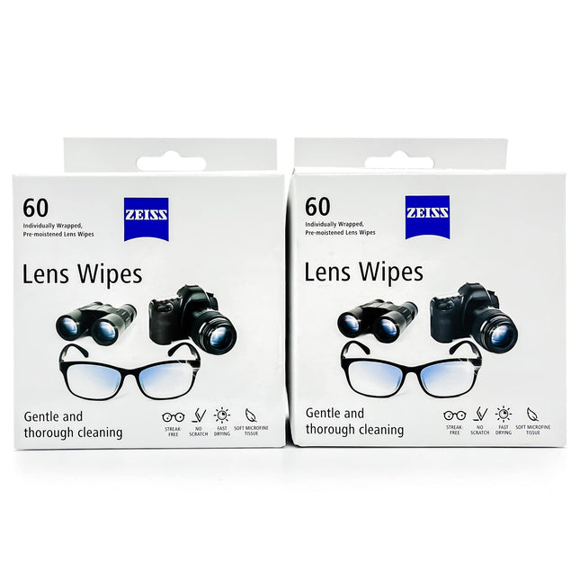 ZEISS Lens Cleaning Wipes (120-Pack) – Safe, Streak-Free Cleaning