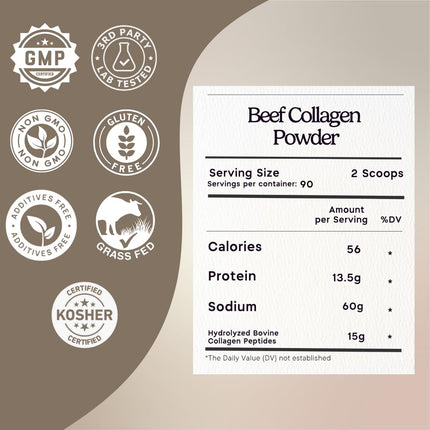 Zen Principle Grass-Fed Collagen Peptides — 3 lb Agglomerated Hydrolyzed Powder | Paleo & Keto Friendly