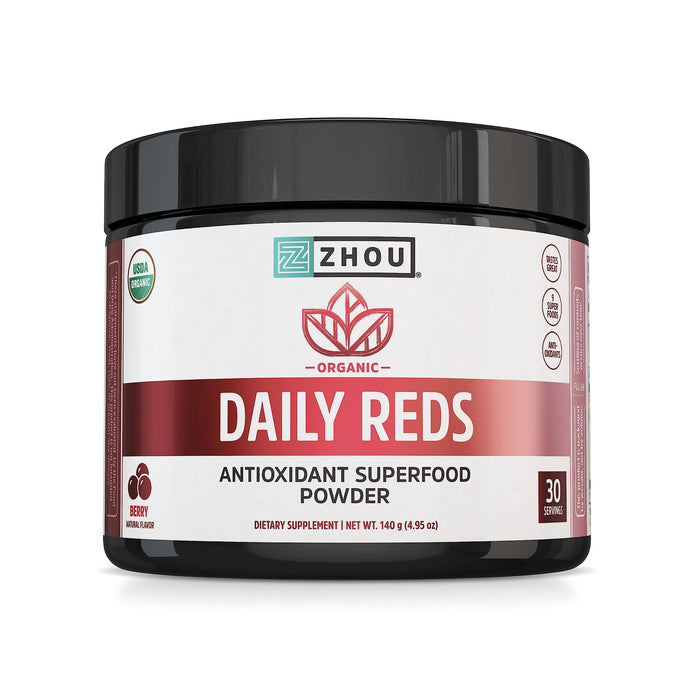 ZHOU Nutrition Superfruits Powder - USDA Organic Reds Antioxidant Superfood