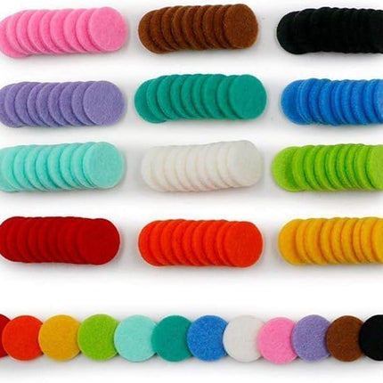 Zhuluck Diffuser Locket Necklace Pads – 120 Pcs, Random Colors, Refillable & Washable