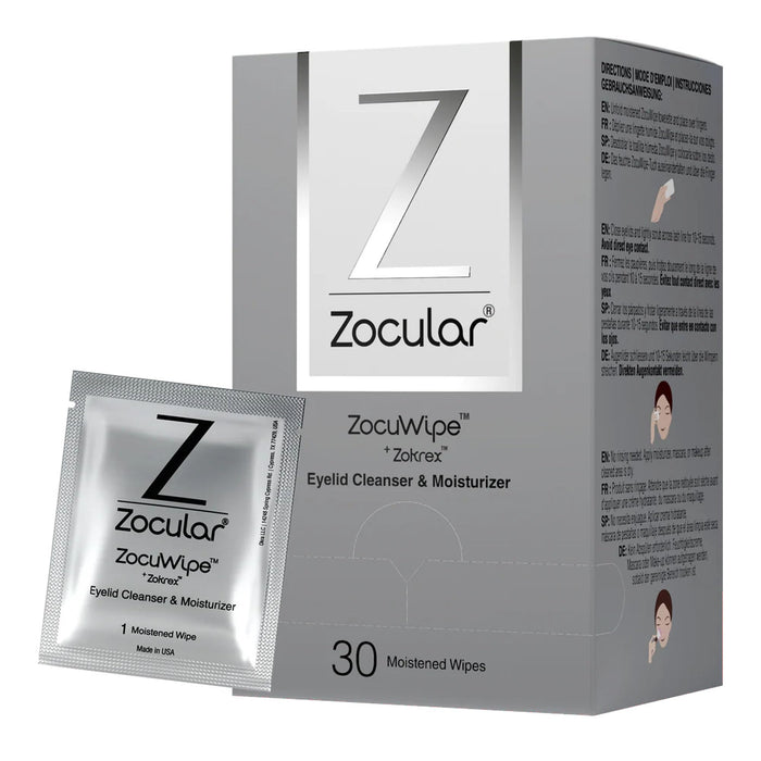 Zocular Zocuwipe Eyelid Wipes with Natural Okra Complex – 15ct