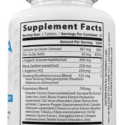 Zonata 2-Pack Alpha Labs Men’s Supplements – Energy & Endurance (120 Tablets)