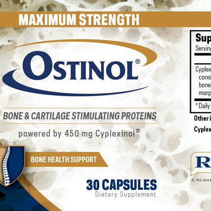 ZYCAL Ostinol Maximum Strength 450mg – Bone & Joint Support | Stem Cell Activation Certified | 30 Capsules